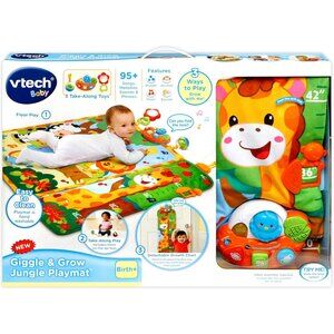 NEW VTech Giggle & Grow Jungle Playmat | Sensory Baby Gym | Activity Center NIB
